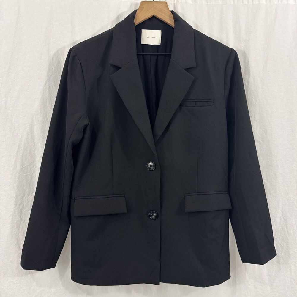 All Row Black Single Breasted Blazer Jacket Women’s Sz S Career Quiet Luxury